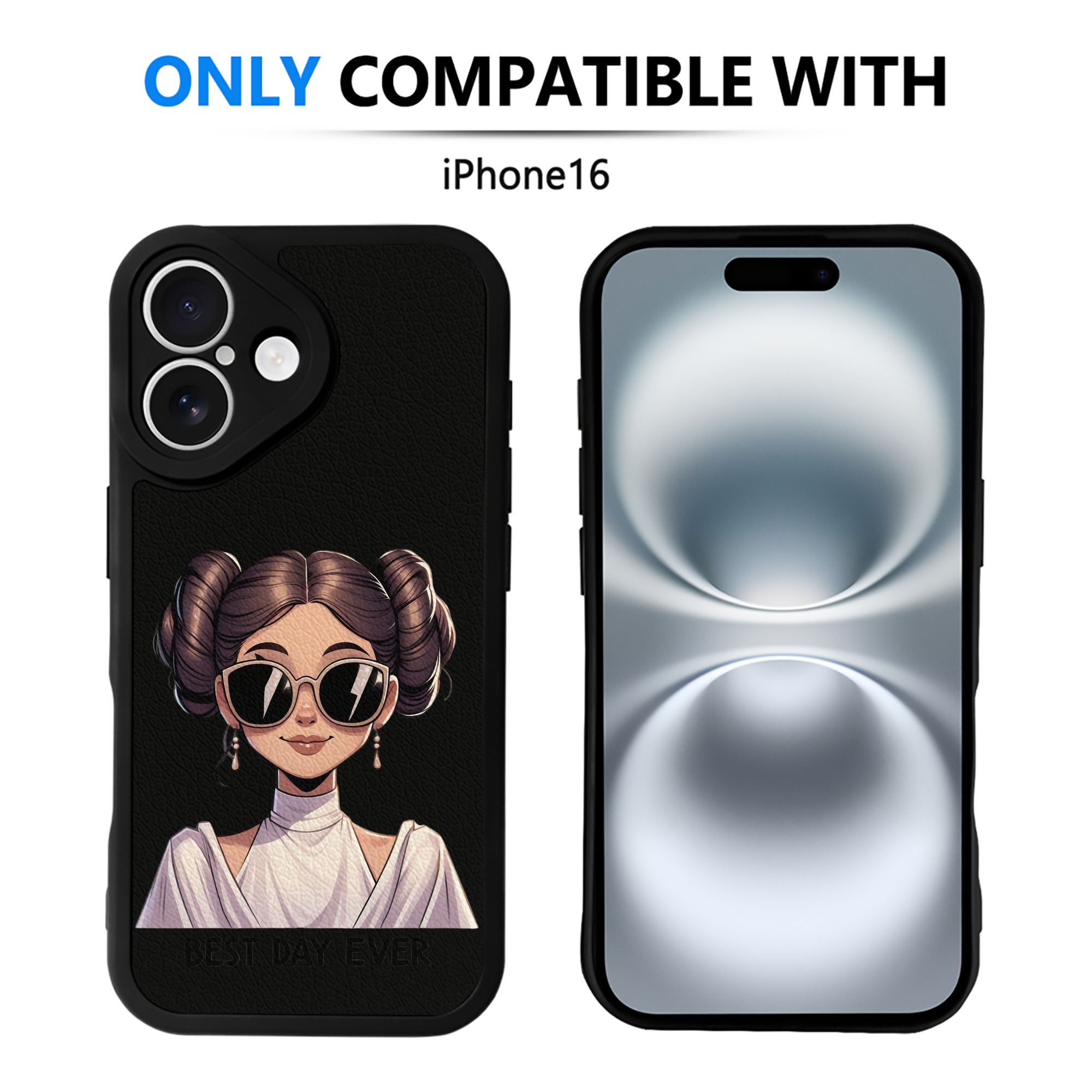 （画像用） スター・ウォーズ Star Wars 【iPhone 16シリーズ対応】シリコンスマホケース（レザー調） 材質：シリコン